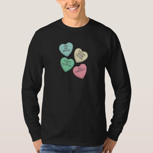 T-shirt No me Jodas Candy Heart Anti Valentines (Devant)