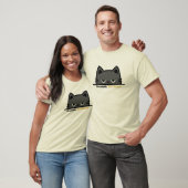 T-shirt No mood, just meows - grumpy cartoon cat design (Unisexe)