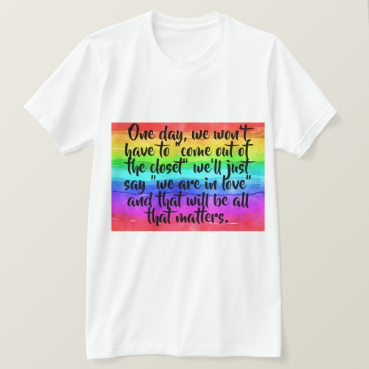 T-shirt No More Coming Out Of The Closet Pride (Design devant)