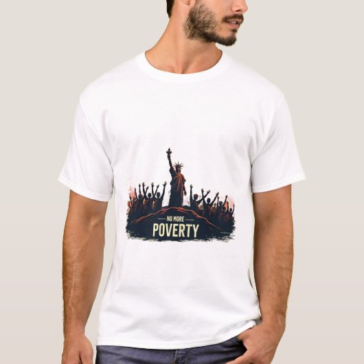 T-shirt No More Poverty (Devant)