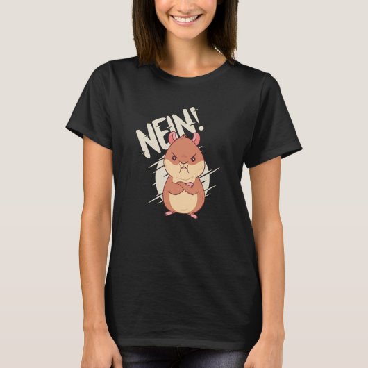 T-shirt Nö No Energy Hamster Sarcasm Humour dit (Devant)