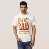 T-shirt No Pain No Gain Gym Entraînement Citation Hommes T (Devant entier)