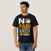 T-shirt No Pain No Gain Gym Entraînement Citation Hommes T (Devant entier)