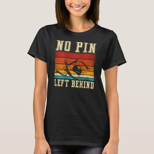 T-shirt No Pin Left Behind Backprint Bowling (Devant)