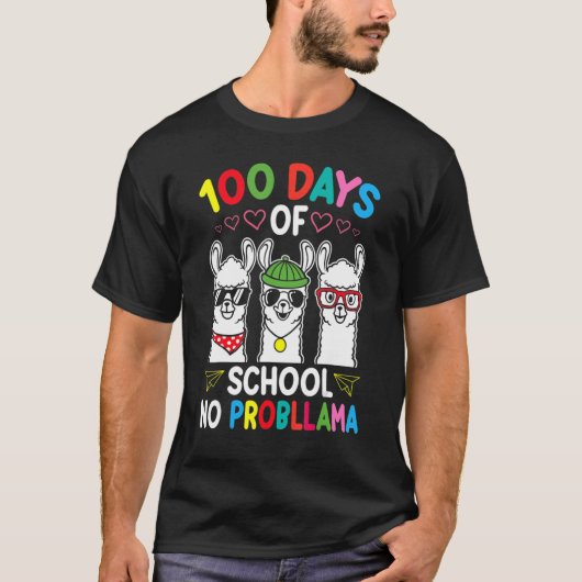 T-shirt NO PROBLLAMA 100 Days Of School Teacher 100th Day  (Devant)