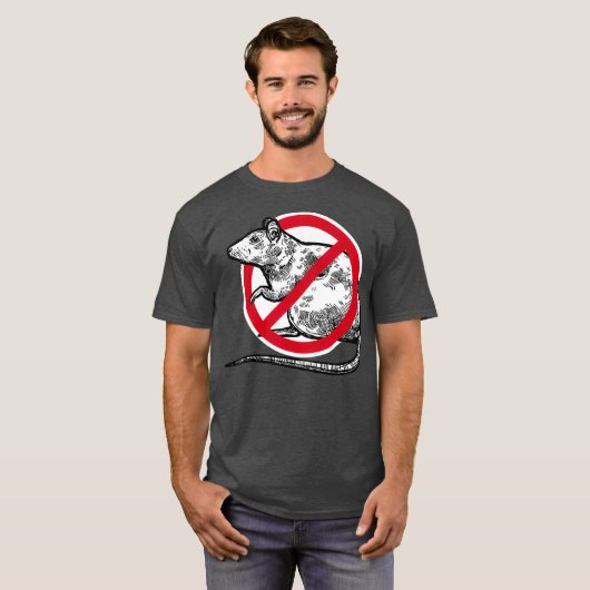 T-shirt No Rat Sign Stop Snitching Pest Control Cool (Devant entier)