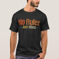 No Rules Just Vibes chemise, Vintage Black