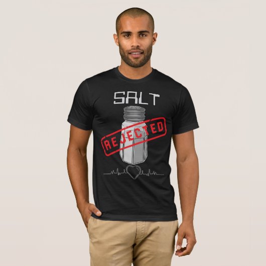 T-shirt No Salt Low Sodium Heart Healthy Lifestyle (Devant entier)