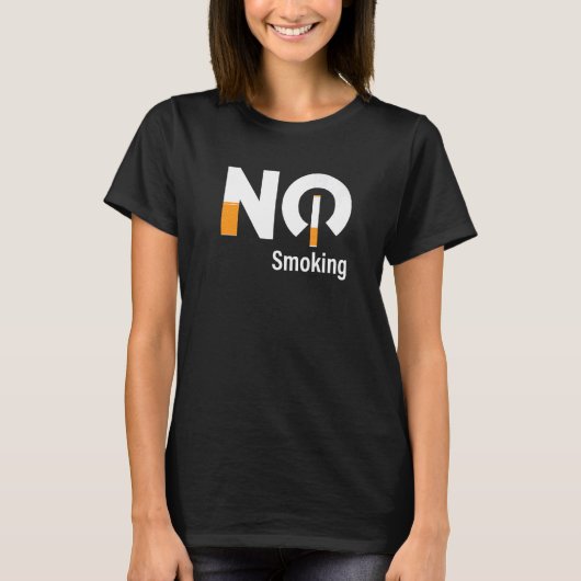 T-shirt No Smoke Stop Smoking Healthy Life Quote (Devant)