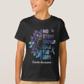T-shirt No Story Should End Too Soon Suicide Prevention Aw (Devant)
