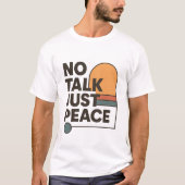 T-shirt No Talk Just Peace | Retro 70s Aesthetic Introvert (Devant)