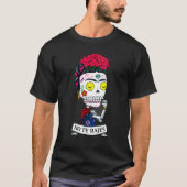 T-shirt No Te Rajes Rose Skeleton Mexico vibes (Devant)