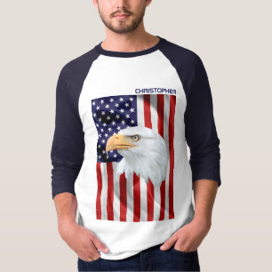 T-shirt Noble aigle américain, Drapeau américain, Patrioti