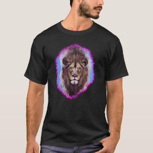 T-shirt Noble Lion Big Chat Colorée Faune Nature