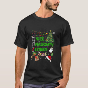 T-shirt Noble Naughty I Tried Xmas Tree Light Paj