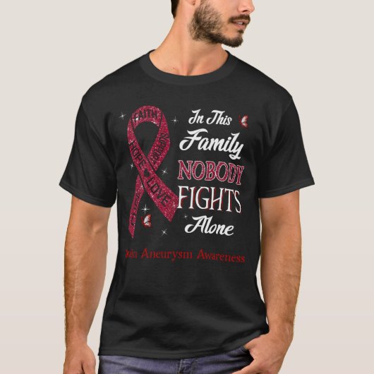 T-shirt Nobody Fights Alone Brain (Devant)