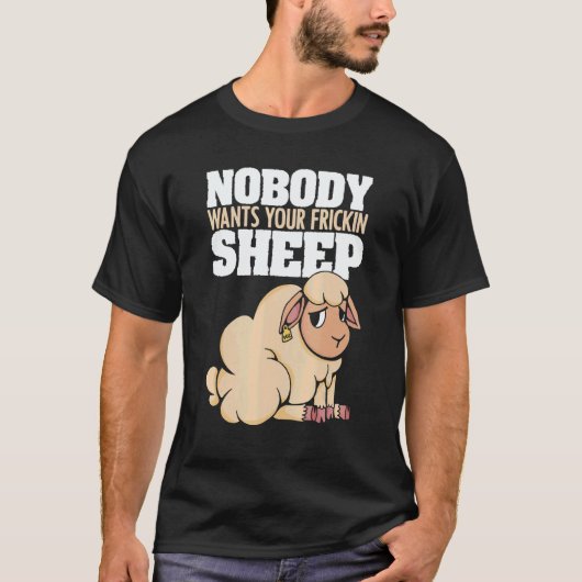 T-shirt Nobody Wants Your Frickin Sheep Board Game (Devant)