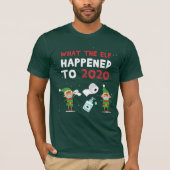T-shirt Noël 2020 Funny Quarantined Elf Nouveauté (Devant)