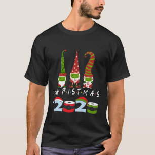 T-shirt Noël 2020 Gnomes de quarantaine porter des toilett