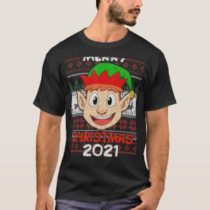 T-shirt Noël 2021 Elf Ugly Joyeux Noël