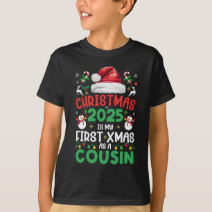 T-shirt Noël 2025 Est Mon Premier Noël En Tant Que Cousin
