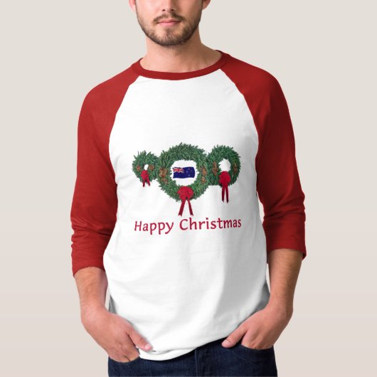 T-shirt Noël 2 de la Nouvelle Zélande (Devant)