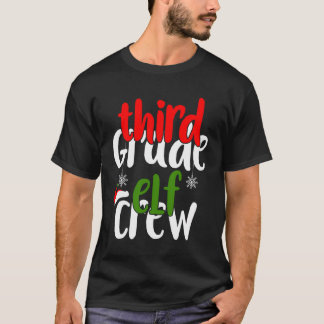T-shirt Noël 3e année Elf Crew Matching Cadeau
