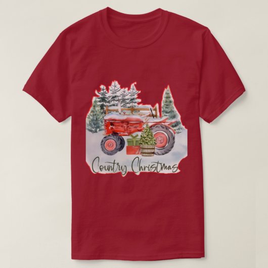 T-shirt Noël à la campagne (Design devant)