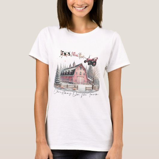 T-shirt Noël à la ferme, Joyeux Noël (Devant)