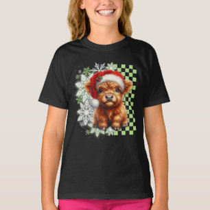 T-shirt Noël à la vache des Highlands