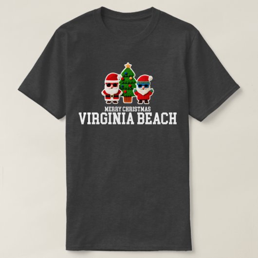 T-shirt Noël à Virginia Beach (Design devant)