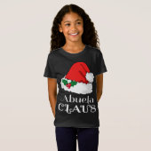 T-Shirt Noël Abuela Claus Correspondant Pyjama Santa Hat X (Devant entier)