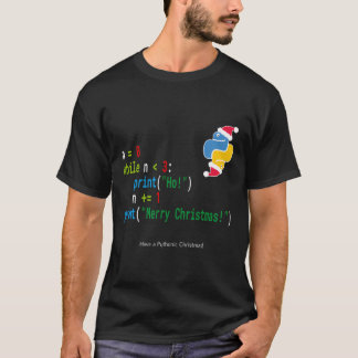 T-shirt Noël amusant Noël Noël Python Code Ho Ho Ho