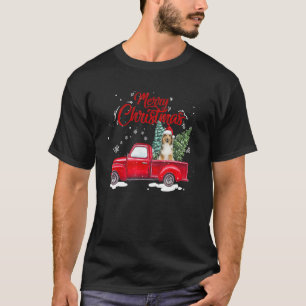 T-shirt Noël amusant Père Noël Sheltie Ride Rouge Camion N