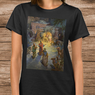 T-shirt Noël ancien avec la visite des Mages