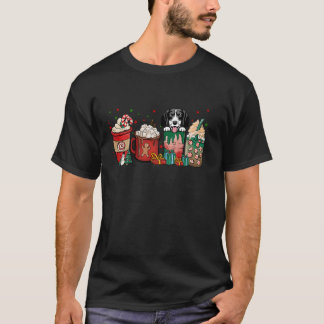 T-shirt Noël Anglais Pointeur Chien Coupes de café Noël Ga