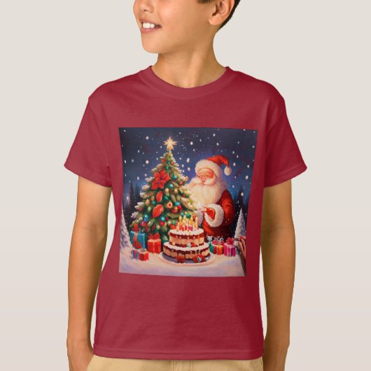 T-shirt Noël Anniversaire 10 (Devant)