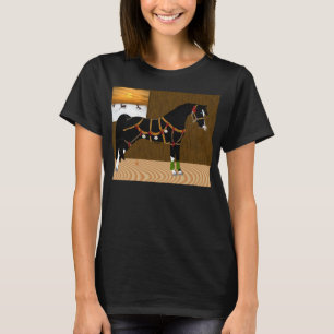 T-shirt Noël Arabe noir de cheval