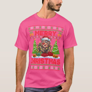 T-shirt Noël Arbre de Noël Vilain Père Noël Wombat Noël