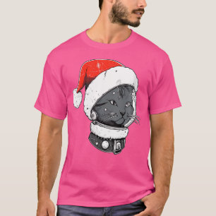 T-shirt Noël Astronaute Chat Trippy Edm Hiver Rave