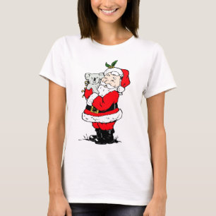 T-shirt Noël australien mignon Père Noël avec le koala
