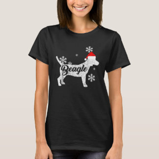 T-shirt Noël avec Beagle Chien Tee Beagle