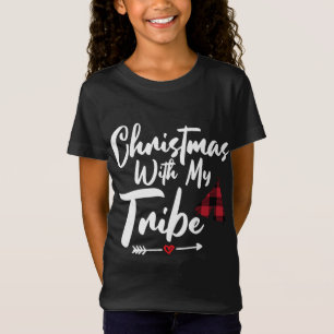 T-Shirt Noël Avec Ma Tribe Buffalo Plaid Family Match