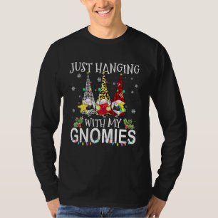 T-shirt Noël avec mes gnomes en pyjama à carreaux rouges