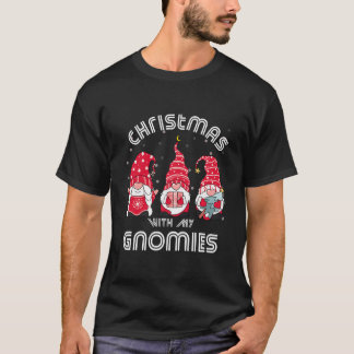 T-shirt Noël Avec Mes Gnomies Drôle Gnomes Hiver Amour