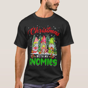 T-shirt Noël Avec Mes Gnomies Trois Gnomes Xmas Trees