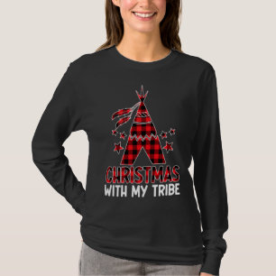 T-shirt Noël Avec Mes Tribus Noël Buffalo Plaid Famille