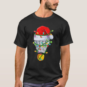 T-shirt Noël Badminton de Noël Lumières de Noël