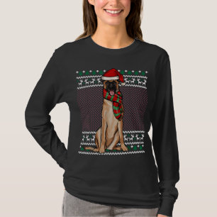 T-shirt Noël Belge Malinoi Chien Santa Hat Noël laid