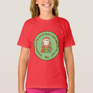 T-shirt Noël belle liste Cadeau pour enfants de Santa Clau